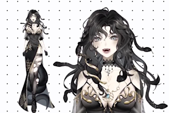 draw and rig live2d vtuber model vroid 2d anime vtuber live2d rigging for stream