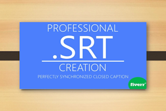 create a subtitle srt file for your videos