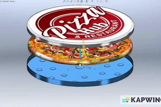 design pizza package or plastic enclosure