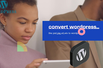 convert PSD,jpg, xd,ai to HTML and wordpress websites
