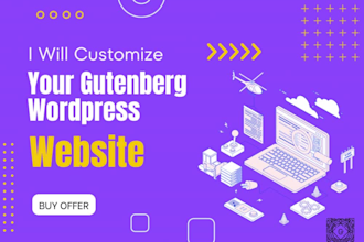 design wordpress website with gutenberg plugin