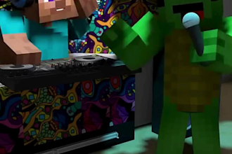 create a high quality minecraft animation video