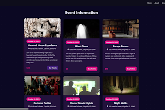 design a responsive, static webpage using HTML and CSS