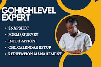 gohighlevel form survey ghl snapshot integration calendar reputation management