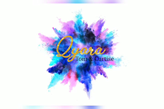 design watercolor signature logo for you