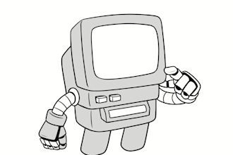 design 2d robot character  or mascot