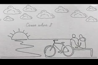 make a trendy hand drawn lyric music video