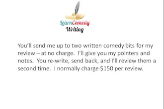 teach you how to write stand up comedy using your own life stories