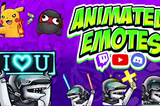 create animated emotes, logo, alerts and screens