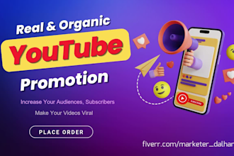 do organic youtube promotion to grow your channel