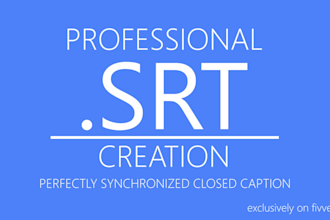 provide expertly synchronized srt file your video