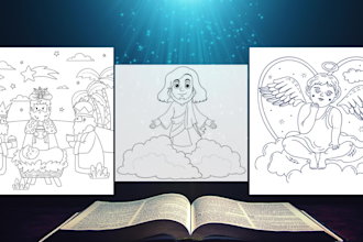 design unique and custom bible verse, inspirational coloring pages  for kdp esty