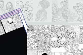 make coloring books and covers with gpt 4o midjourney