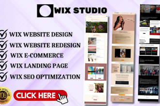 redesign wix website, wix website design, build wix ecommerce website