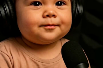 create ai baby podcast or talking head videos with subtitles and voiceover