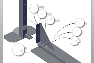 draw assembly instructions, animation, user manual for your product