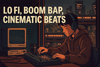 produce custom lo fi, boom bap, or cinematic beats for your project