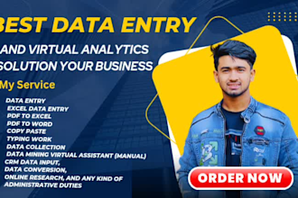data entry, copy paste, web research,  and typing work job