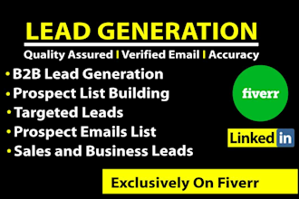 do b2b lead generation, prospect list and emails, targeted sales business leads
