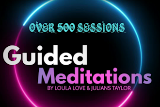 provide custom and guided meditations, female, male voices and more