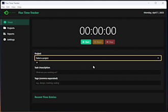 develop a custome time tracker with project and task management features