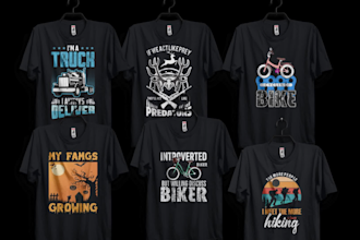 professionally merchandise amazon typography t shirt design