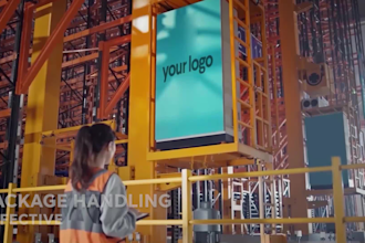 create logistics warehouse truck promo video