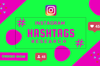research effective instagram hashtag set for your  niches