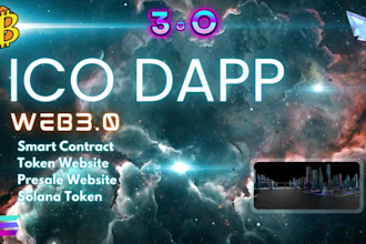 create ico presale website, dao, crypto coin, solana tokens