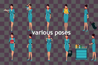create stock character animations