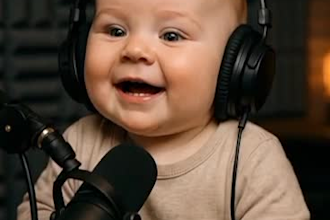 do create ai baby podcast, funny video, ai baby voice videos for comedy