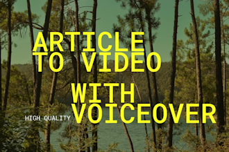 convert your text or article to video with voice with voice over