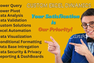 transform data with power query, pivot, excel automation, and visualization