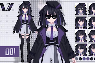 draw vtuber live2d vtuber model vtuber rigging anime live2d model live2d rig