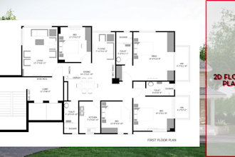 create architectural 2d floor plans for home