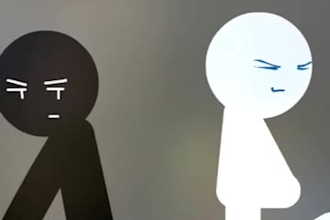 do 2d stickman stickfigure animation fight funny animation short youtube video