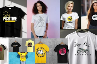 create a unique t shirt typography logo design and  graphic t shirt