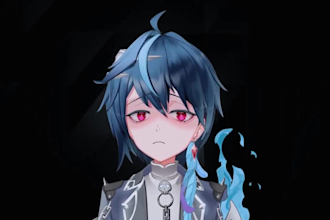 draw and rig live 2d vtuber model, live 2d rigging, live 2d, vtuber commission