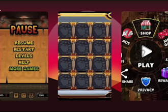 create stunning custom game art, UI design, and assets for PC and mobile games