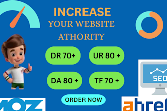 increase DR domain rating authority da trust flow tf url rating ur