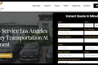 design chauffeur, limousine, car rental, truck, vtc and taxi booking website