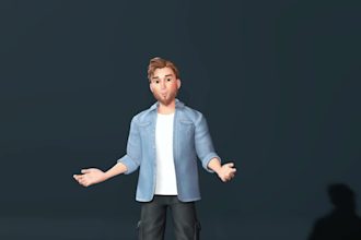 do 3d model design and cartoon character animation video