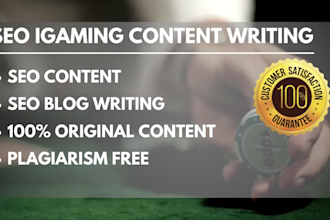 write igaming and esports articles tailored to your audience