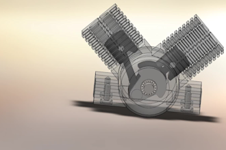 provide 3d model parts of v2 twin engine 150cc for bikes