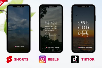 create 365 spiritual videos youtube shorts, reels, tiktok with logo