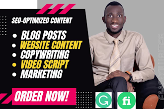 be your SEO website content writer, blog posts, articles