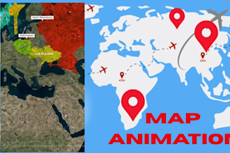 edit 2d,3d map animation and documentary like vox, jhonny harris
