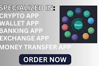 develop secure fintech wallet, payment, transfer and banking app