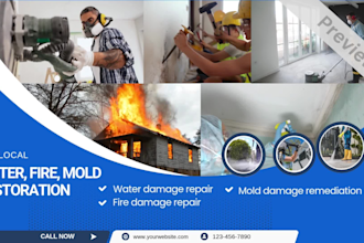 make fire and water damage repair or restoration promo video