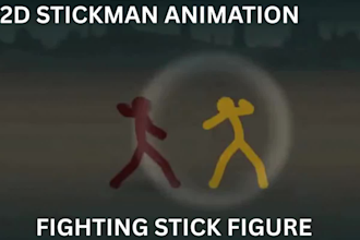 animate 2d fighting stick figure stickman animation 2d stick figure animation